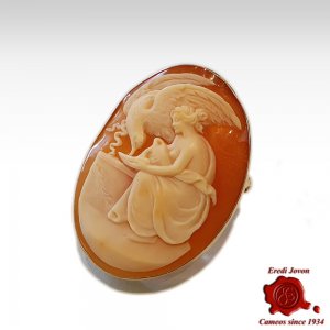 Leda and the Swan Antique Cameo 2
