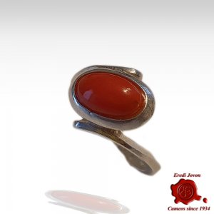 Mediterranean Coral Silver Ring 2