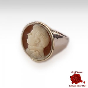 Napoleon Cameo Signet Ring Silver