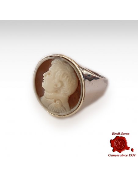 Napoleon Cameo Signet Ring Silver