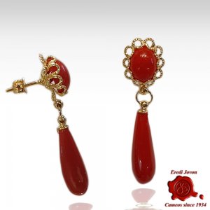 Red Coral Tear Drop...