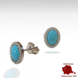 Orecchini Turchese Zirconi in Argento 2