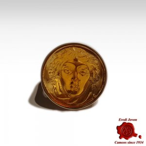Medusa Intaglio Signet Ring Gold 2