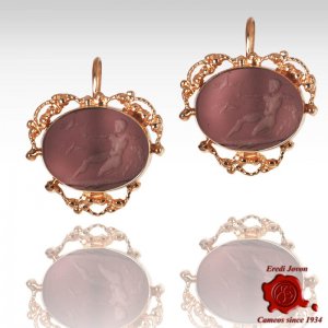 Intaglio Earrings Filigree Gold Set 2