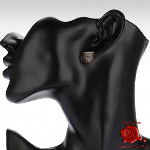 Venetian Mask Cameo Earrings Silver 2