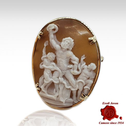 Laocoön Shell Cameo Hand Carved