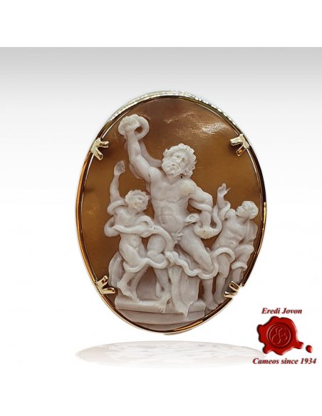 Laocoön Shell Cameo Hand Carved