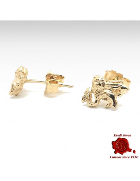 Gold Earrings Winged Lion from Venice