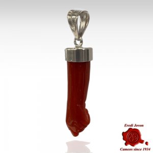 Figa in Corallo Rosso Argento 2