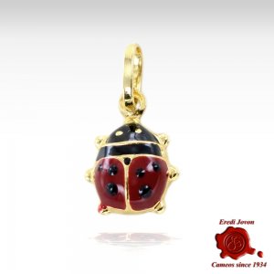 Coccinella Portafortuna in Oro e Smalti 2