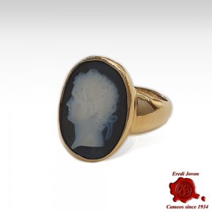 Signet Ring Cesar Cameo in Gold 2