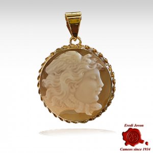 Medusa Pendant Cameo Gold 2