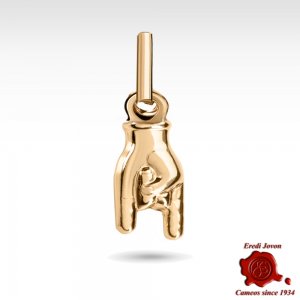 Gold Hand Charm Cornicello for Necklace 2