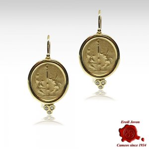 Tagliamonte Cameo Earrings Gold Maypole Festival 2