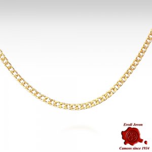 Gold Curb Chain Necklace Mens 18 Kt 2