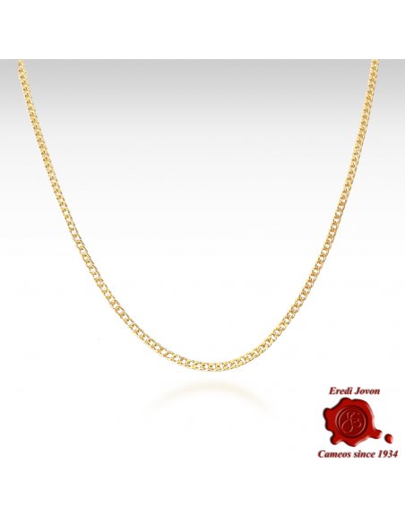 Gold Curb Chain Necklace Mens 18 Kt