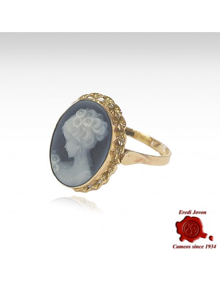 Venice gold cameo ring