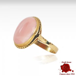 Anello in Oro con Corallo Rosa 2