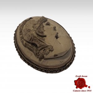 Lava Stone Greek Goddess Cameo Antique 2