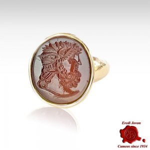 Achilles Stone Signet Ring Gold 2