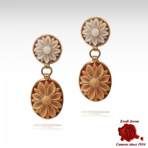 Orecchini Margherita Ovali Doppi in Oro