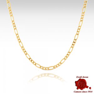 Yellow Gold Figaro Necklace for Man
