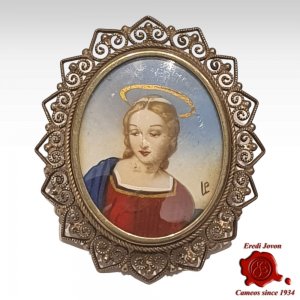 Antique Miniature Portraits Silver