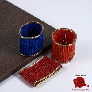 Lapis - Sciacca - Red Coral Bracelet