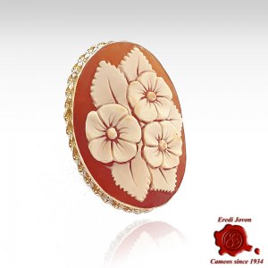 Flower Cameo Brooch &... 2