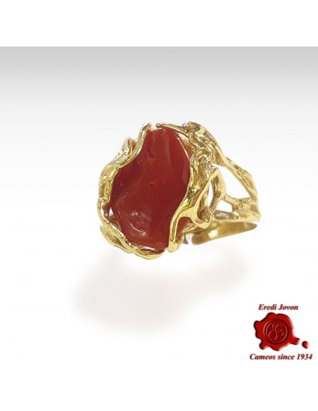 Handmade Red Coral Ring