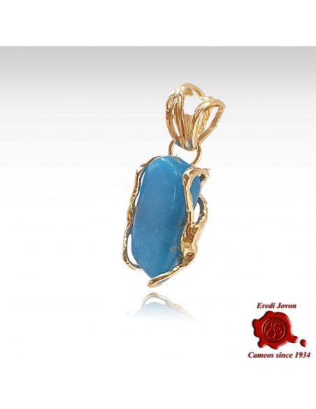Turquoise Stone Pendant in Gold Plated