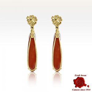 Antique Coral Drop Earrings 2