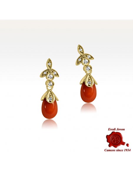 Antique Coral Earrings