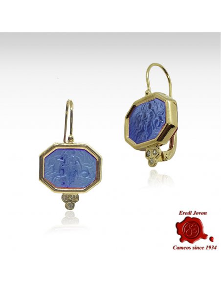 Tagliamonte Intaglio Earrings in Gold
