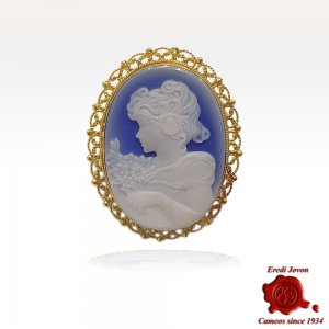 Agate Cameo Antique Filigree Gold