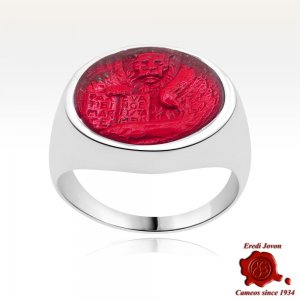 Venetian Lion Silver Intaglio Signet Ring 2