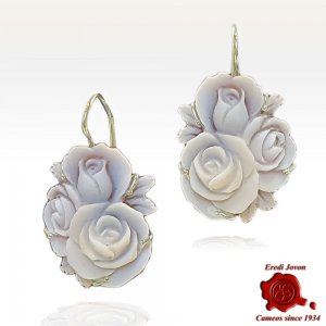 Cameo flower earrings Sfioccato