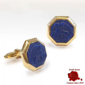 Gemelli Lapislazuli con Leone Alato 2