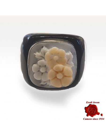 Sfioccato Cammeo Anello Agata