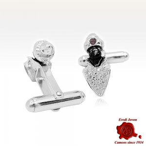 Gemelli con Moretti Veneziani in Argento 2