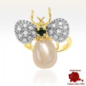 Vintage Estate Butterfly Ring in Gold