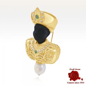 Venetian Blackamoor Brooch Jewelry with Pearls 2