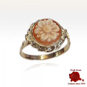 Daisy Hand Carved Cameo Ring - High Quality 2