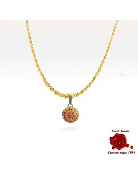 Collana cammeo fiore