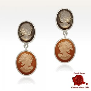 Drop Earrings: Mother-of-Pearl and Traditional Shell Cameos 2