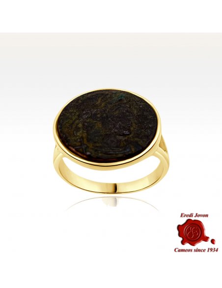 Anello Antica Moneta Autentica in Oro