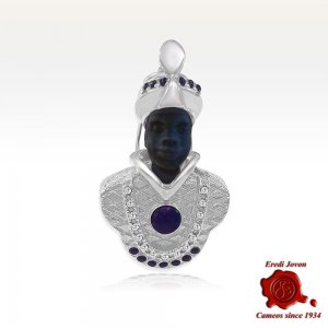 Moretto veneziano Spilla Argento Zaffiro 2