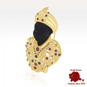 Blackamoor Venetian Brooch Jewelry Silver 2