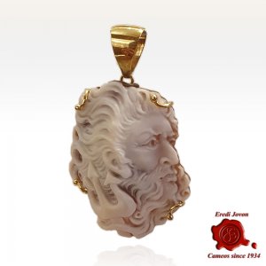 Poseidon Cameo With Trident In Gold 2