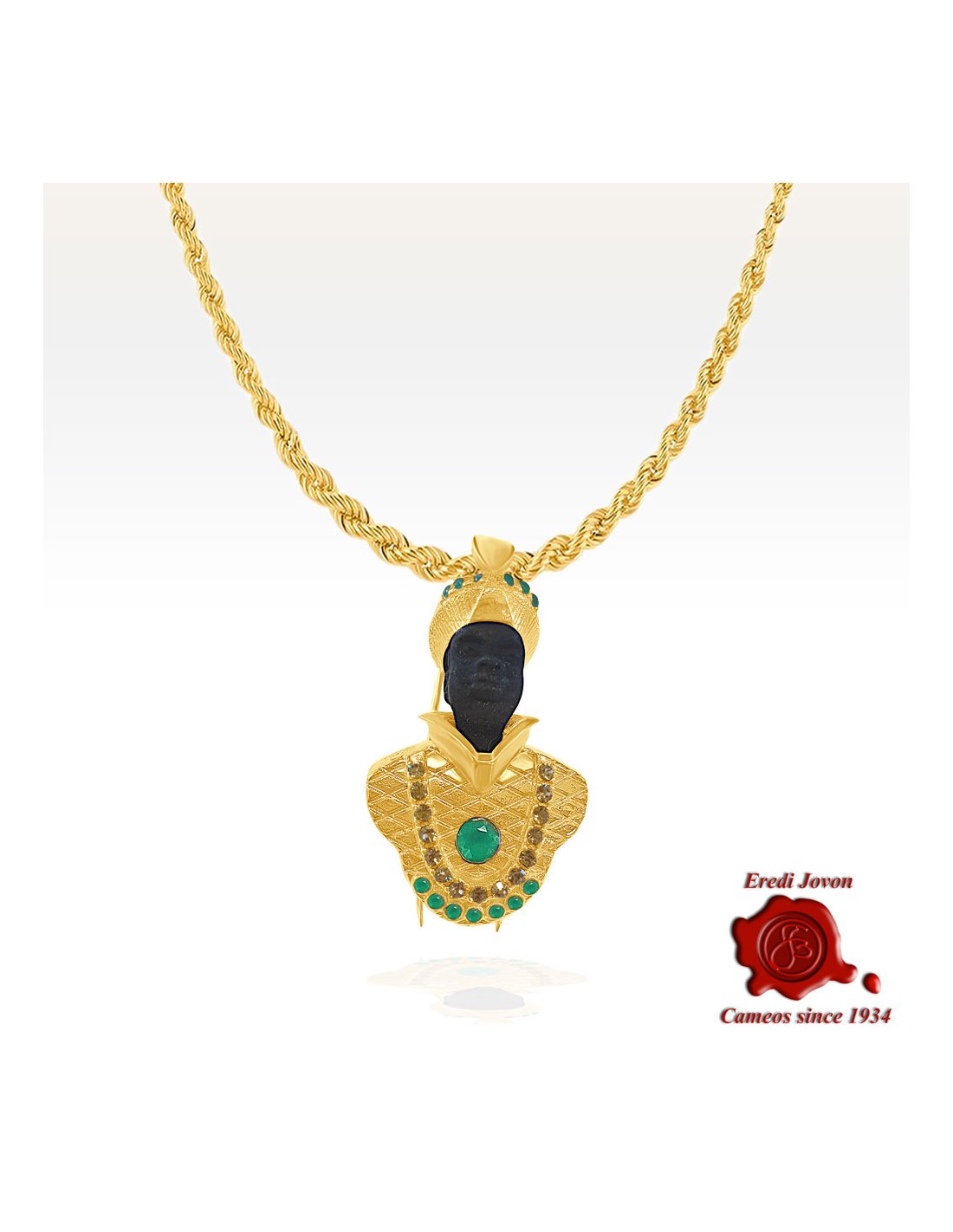 Emerald BlackAmoor Brooch Emerald BlackAmoor Brooch